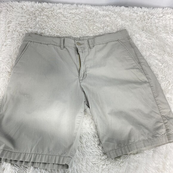 Patagonia Mens Gray Tan Khaki Organic Cotton Shorts Size 36 - Picture 2 of 8